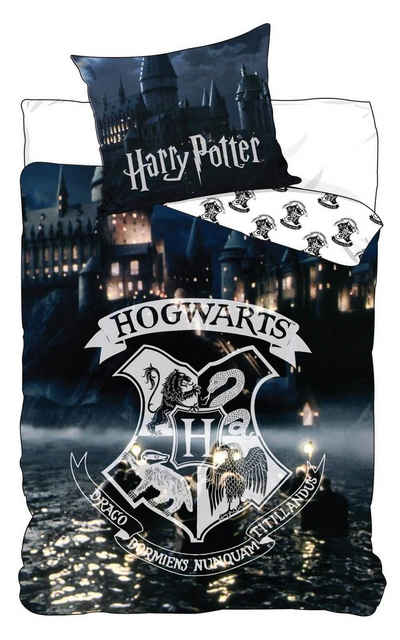 Bettwäsche »Harry Potter - Bettwäsche-Set mit Wendemotiv, 135x200 & 80x80«, Harry Potter, 100% Baumwolle