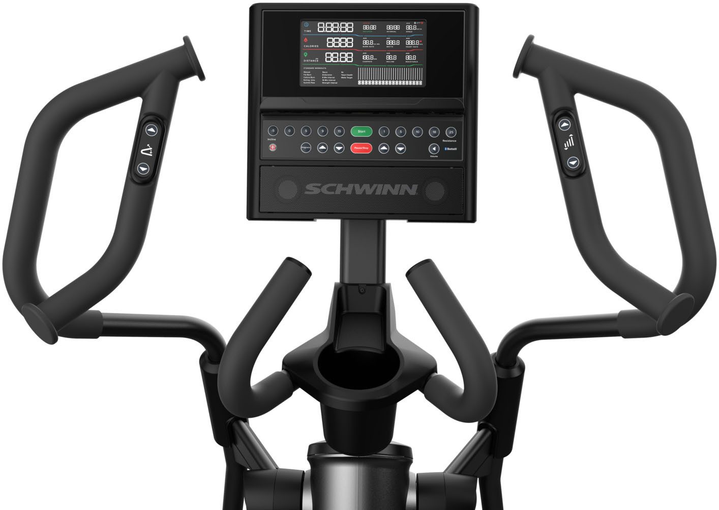Schwinn Fitness Ellipsentrainer Schwinn 590E (elektronisch verstellbare Steigung/Neigung -5 bis +15), 150 kg max. Benutzergewicht, 25 Widerstandsstufen
