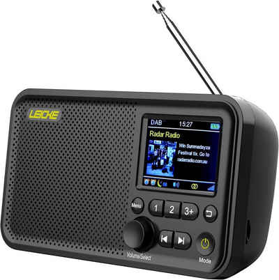 Leicke tragbares DAB+ Radio mit Bluetooth 5.0 DAB/DAB+ und UKW Radio Küchen-Radio (20 W, 4000mAh Akkubetrieb, MicroSD/TF/AUX Anschluss)