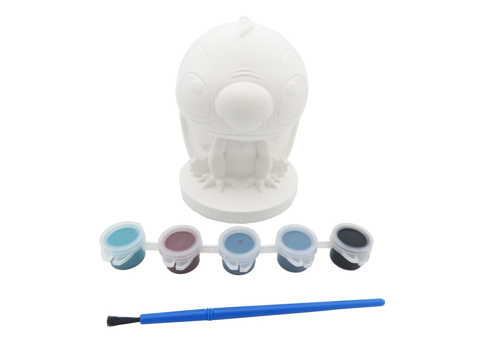 Lilo & Stitch Kreativset Gipsfigur zum Bemalen Kinder Bastelset mit 5 Farben und Pinsel, (7-tlg)
