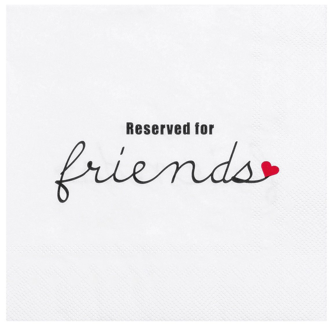 Räder Design Papierserviette Servietten 33x33 cm " Reserved for friends " von räder design