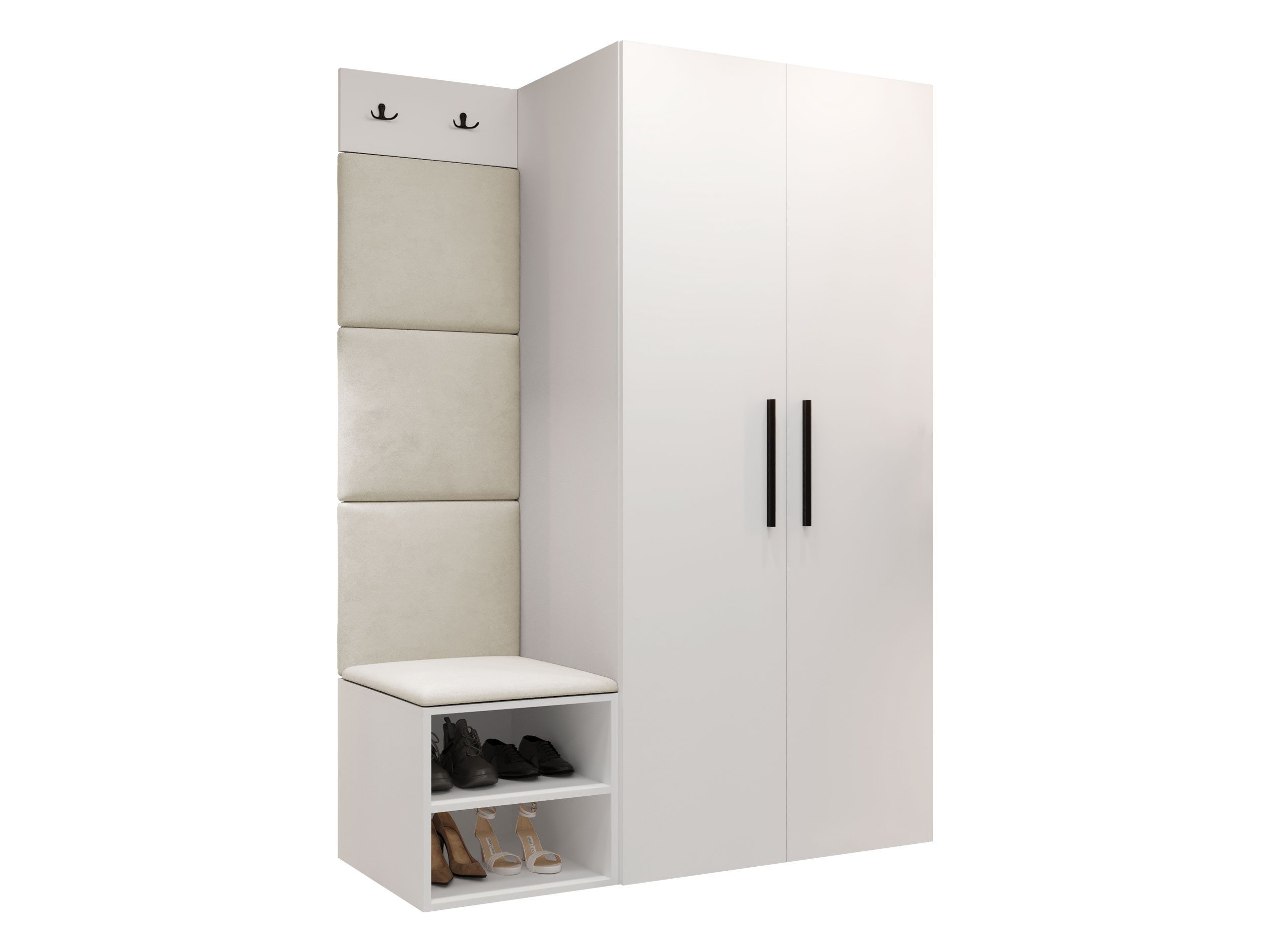 MIRJAN24 Garderoben-Set Medi IV, (Drehtürenschrank, Schuhschrank, 4x Paneel günstig online kaufen