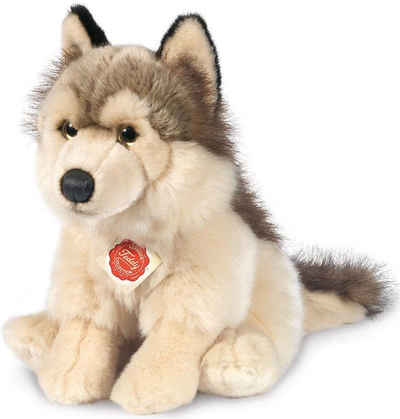 Teddy Hermann® Kuscheltier Wolf sitzend, 29 cm, zum Teil aus recyceltem Material