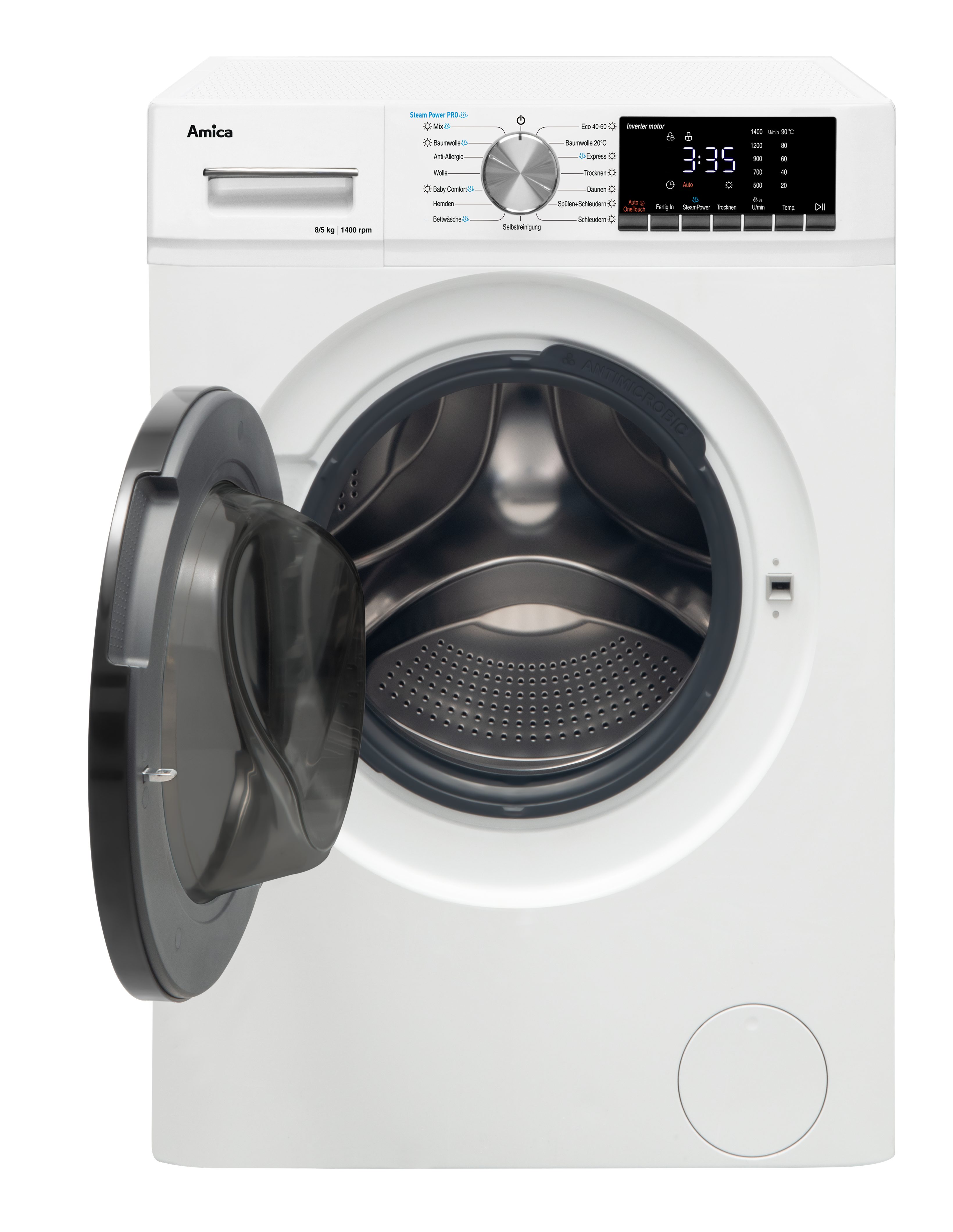 Amica Waschtrockner WAT 404 600, 8 kg, 8 kg, 1400 U/min, Waschen & Trocknen in einem – maximaler Komfort