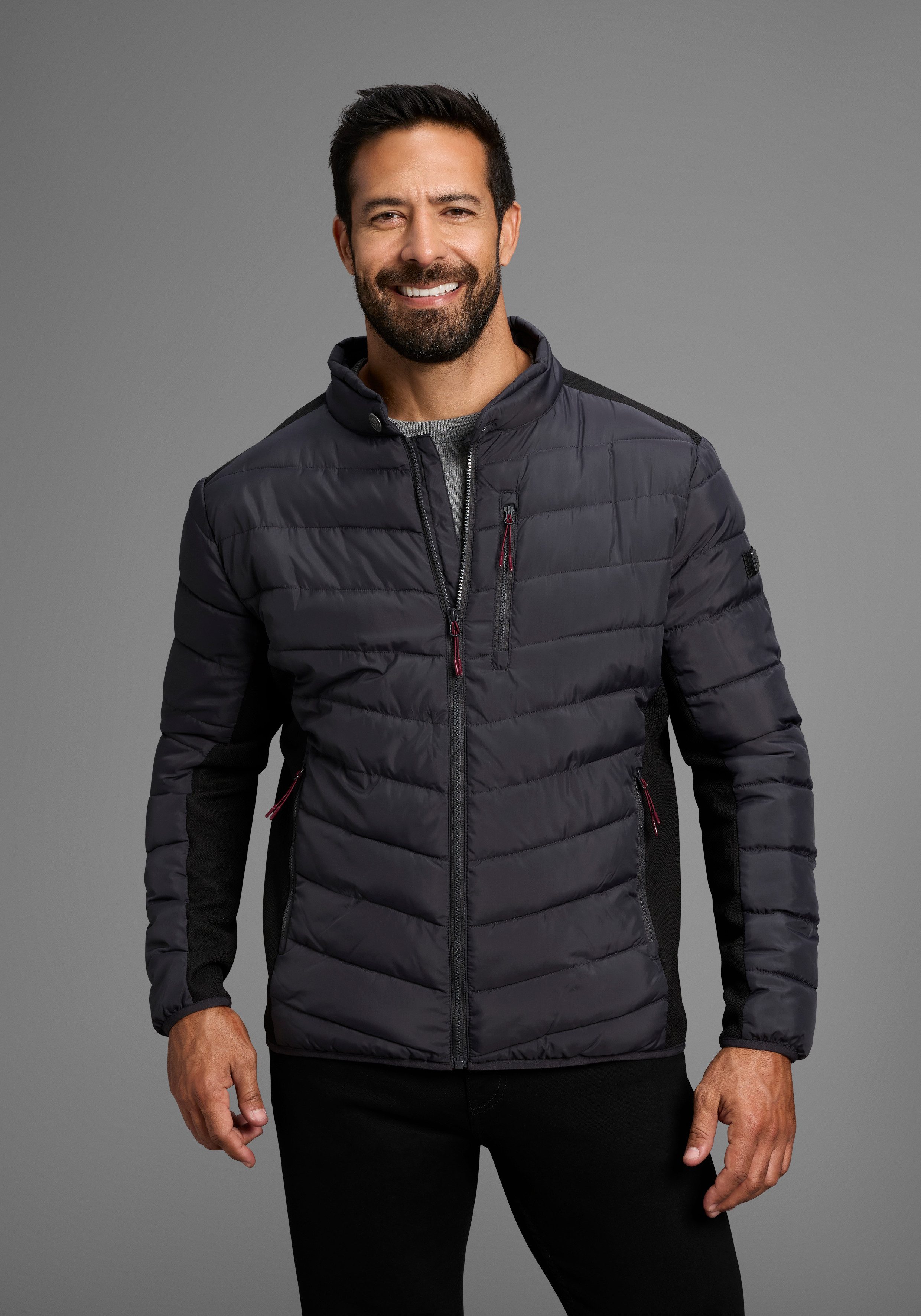 Man's World Steppjacke mit Reißverschlusstaschen, mit günstig online kaufen