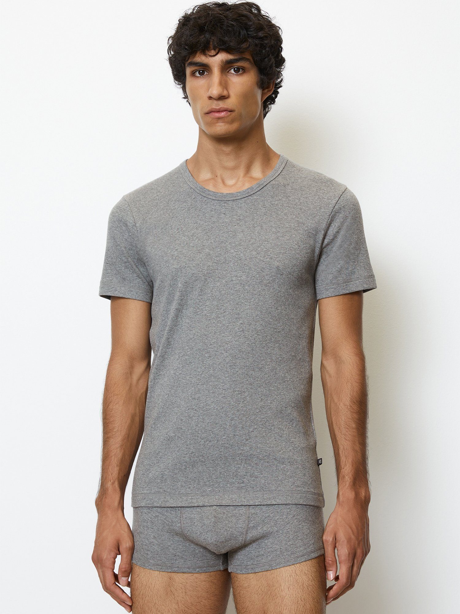 Marc O'Polo T-Shirt Iconic Rib (2-tlg) unterziehshirt unterhemd kurzarm