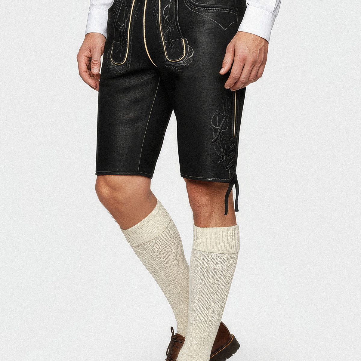 Spieth & Wensky Trachtenlederhose Eldorado Herren (1-tlg) Trachtenlederhose, Trachtenhose, Bayerische Lederhose, Oktoberfest