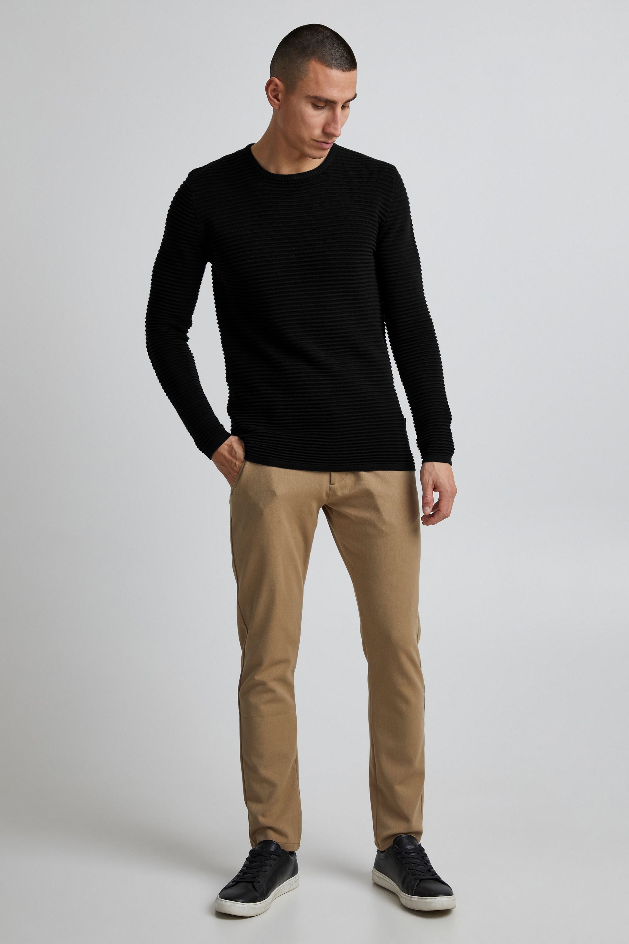 !Solid Rundhalspullover SDStruan Melierter Feinstrick-Pullover günstig online kaufen
