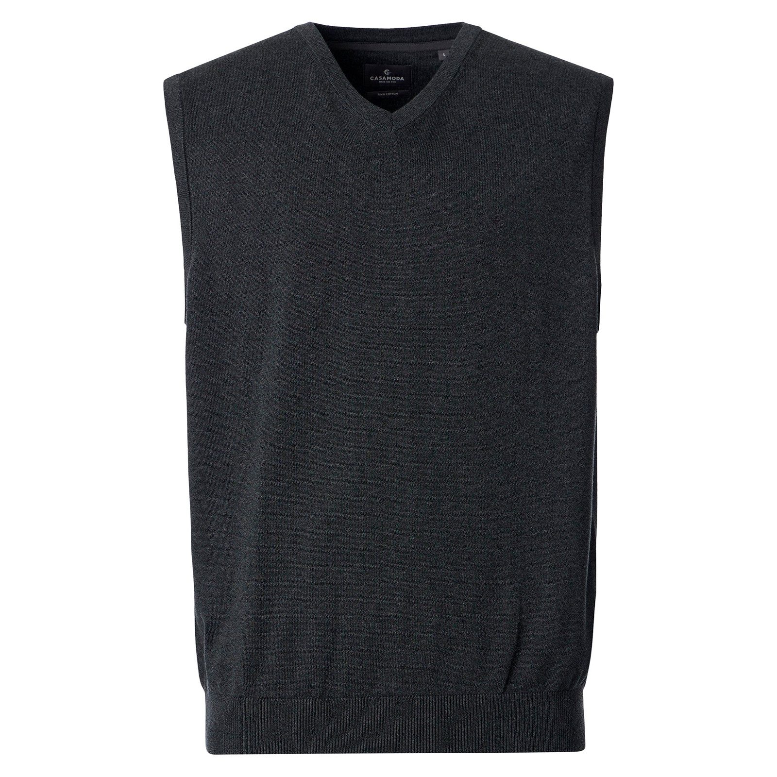 CASAMODA Pullunder CasaModa XXL Pullunder anthrazit melange V-Neck