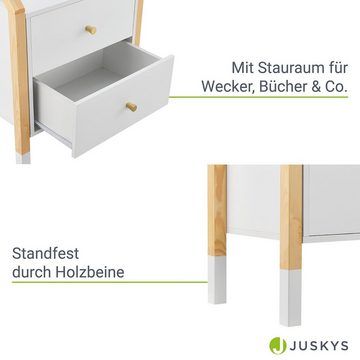 Juskys Nachttisch Enny, sicherer Stand, geringe Höhe, modernes Hausdesign
