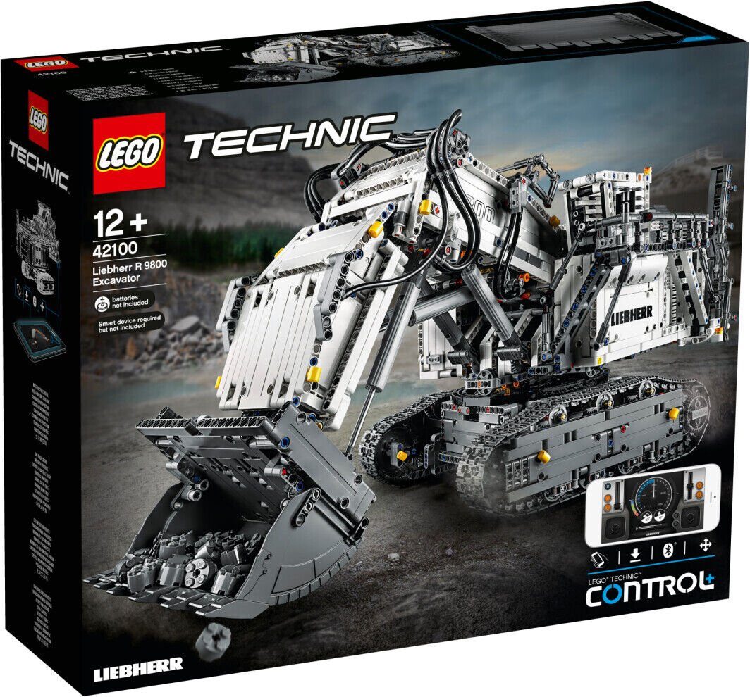 LEGO® Spielbausteine Technic 42100 Liebherr Bagger R9800, (Packung, 4108 St., Packung), Multifunktionale Steuerung