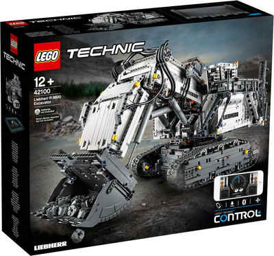 LEGO® Spielbausteine »Technic 42100 Liebherr Bagger R9800«, (Packung, 4108 St., Packung), Multifunktionale Steuerung