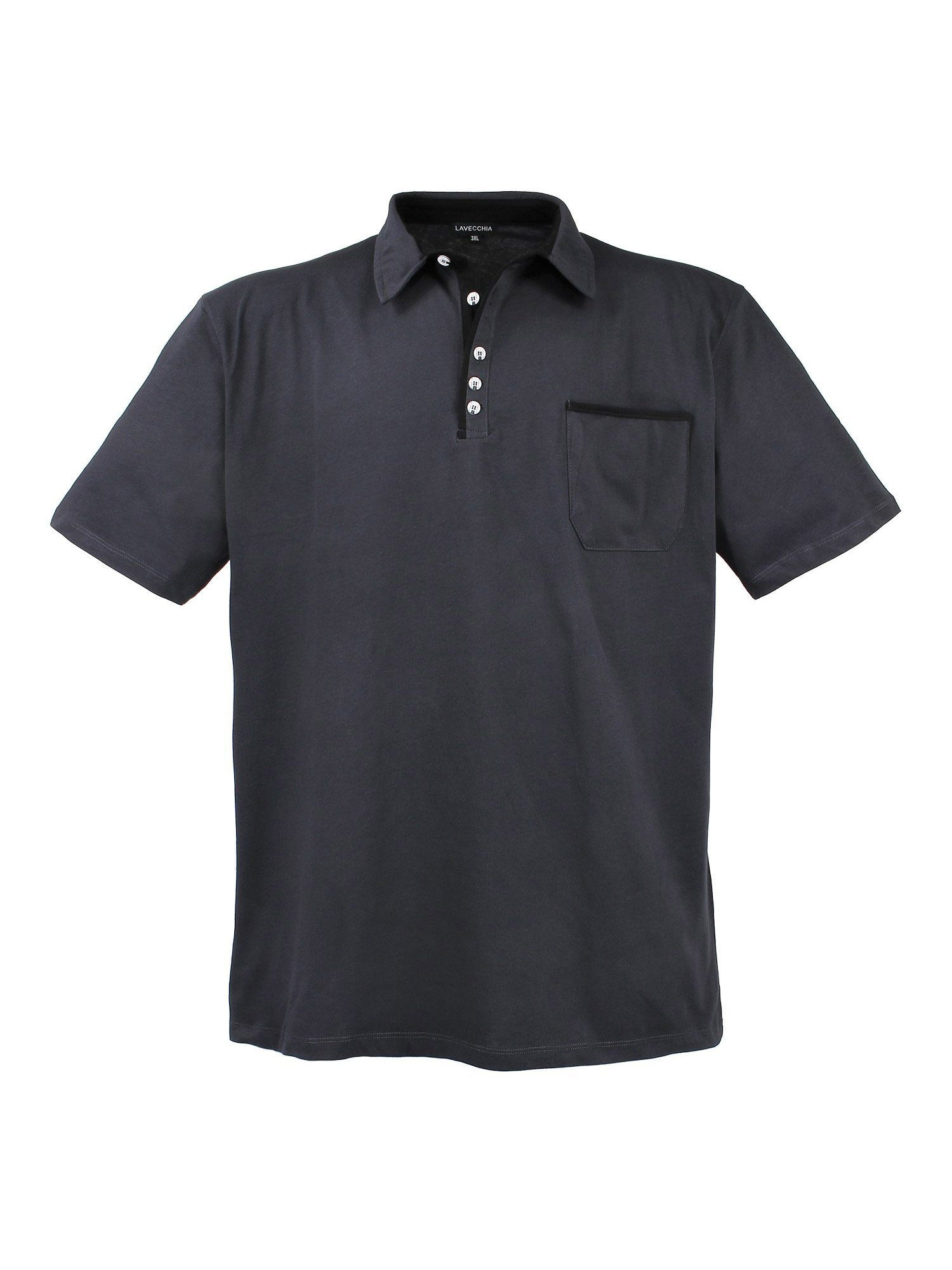 Shirt Herren Polo Polo Herren LV-1701 Lavecchia Shirt anthrazit Übergrößen Poloshirt