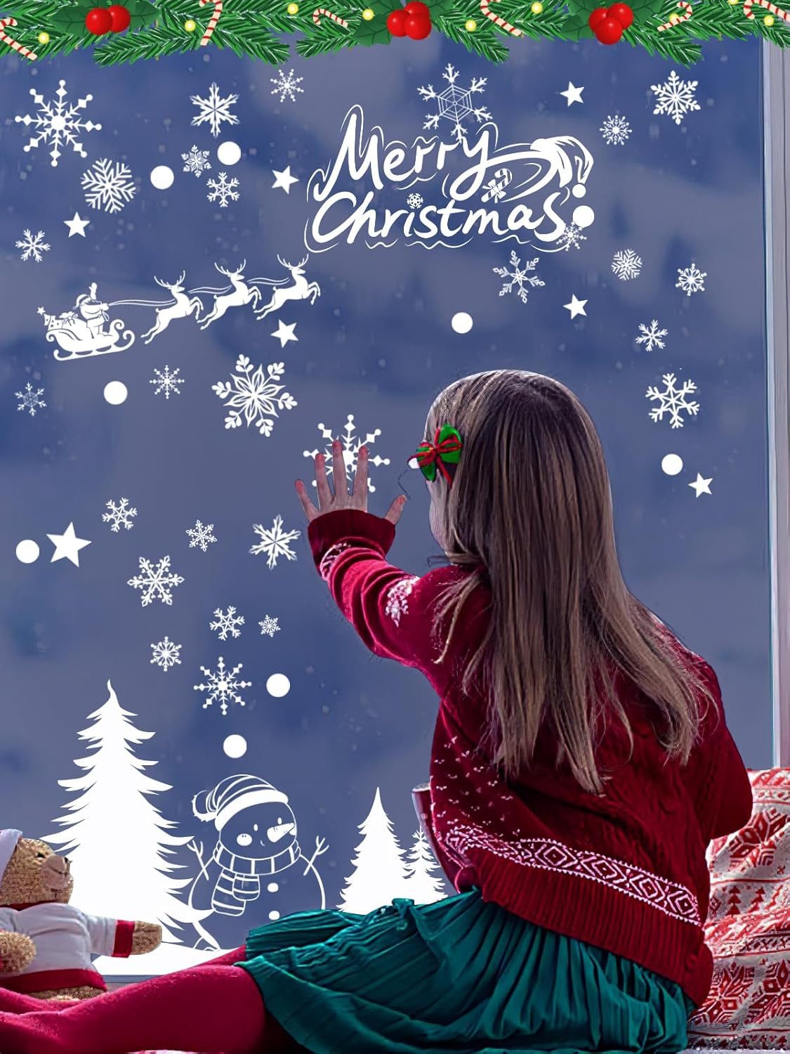 Stelby Fensterdekoration Fenstersticker Weihnachten, 230-teilig, Wintermoti günstig online kaufen