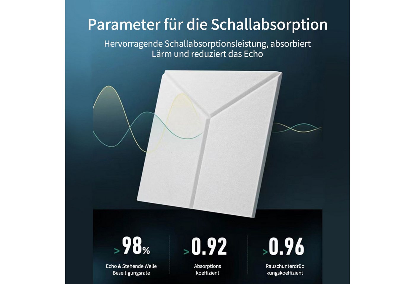 Thumbnail - TWSOUL Akustikplatte 12 Stück Akustikplatten Selbstklebend, Hohe Dichte Wandpaneel, 30*26cm, Hohe Dichte, Schalldämmung ...