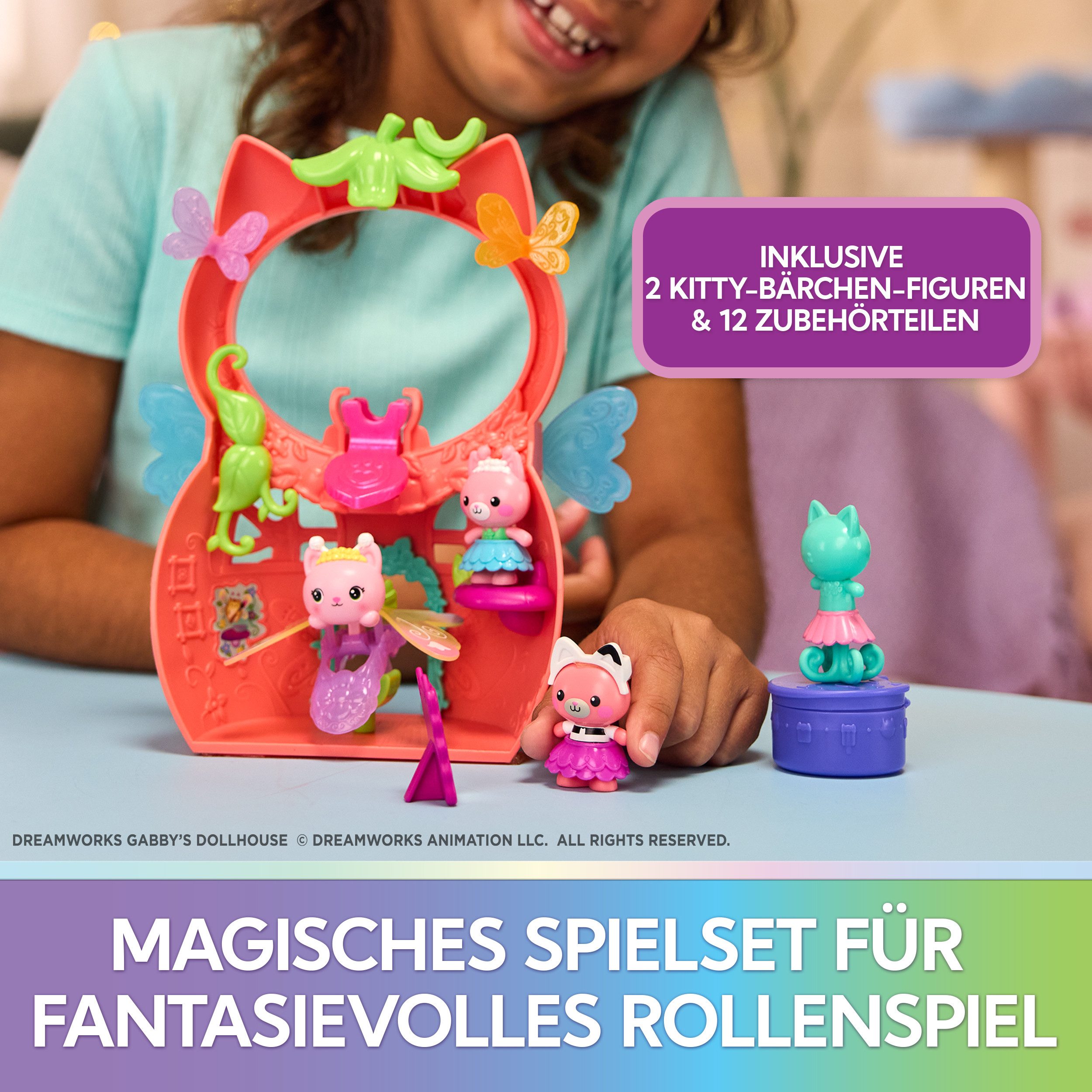 Spin Master Spielwelt Gabby’s Dollhouse – Flutter Fairy Spielset mit Ring und 12 Teilen