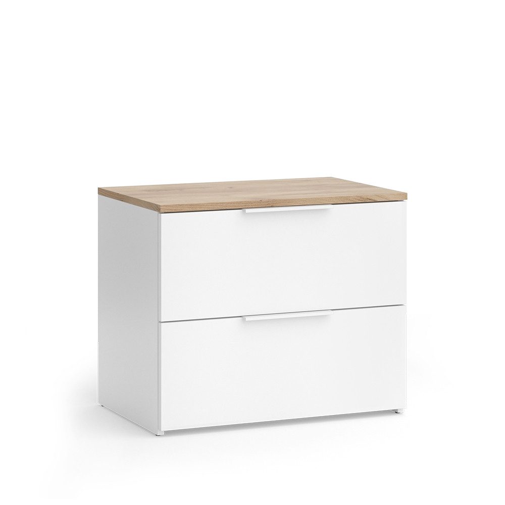 Vicco Kommode Wido, Weiß/Sonoma/Sonoma, 60 x 50 cm mit Tür