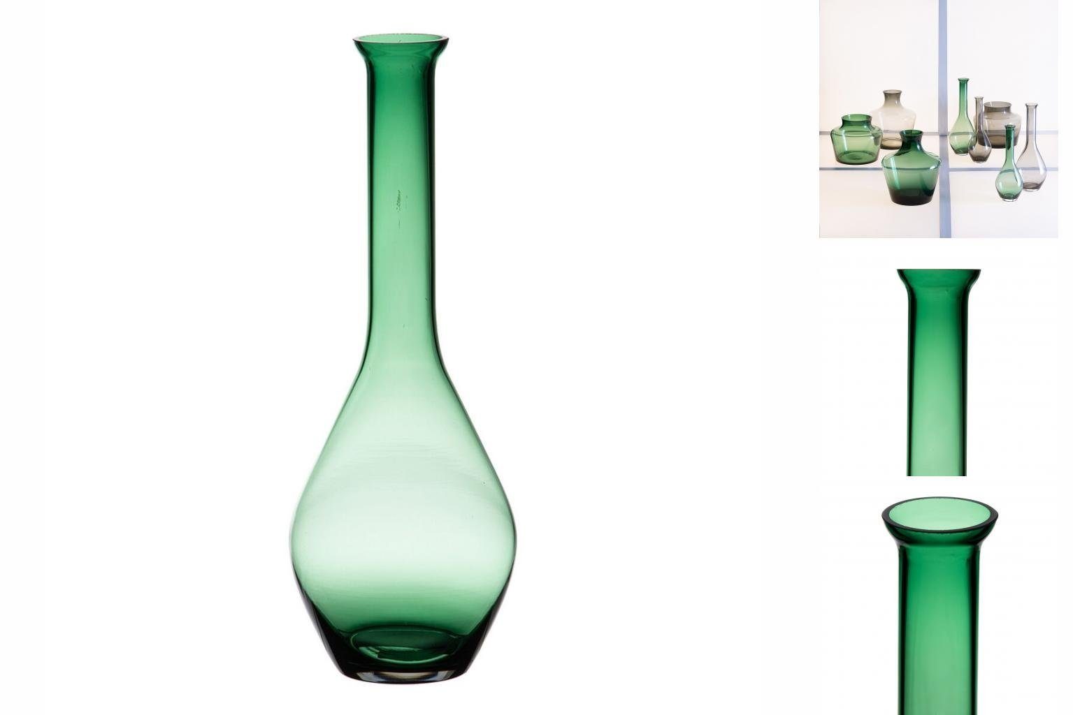 Bigbuy Dekovase Vase grün Glas 12 x 12 x 33 cm