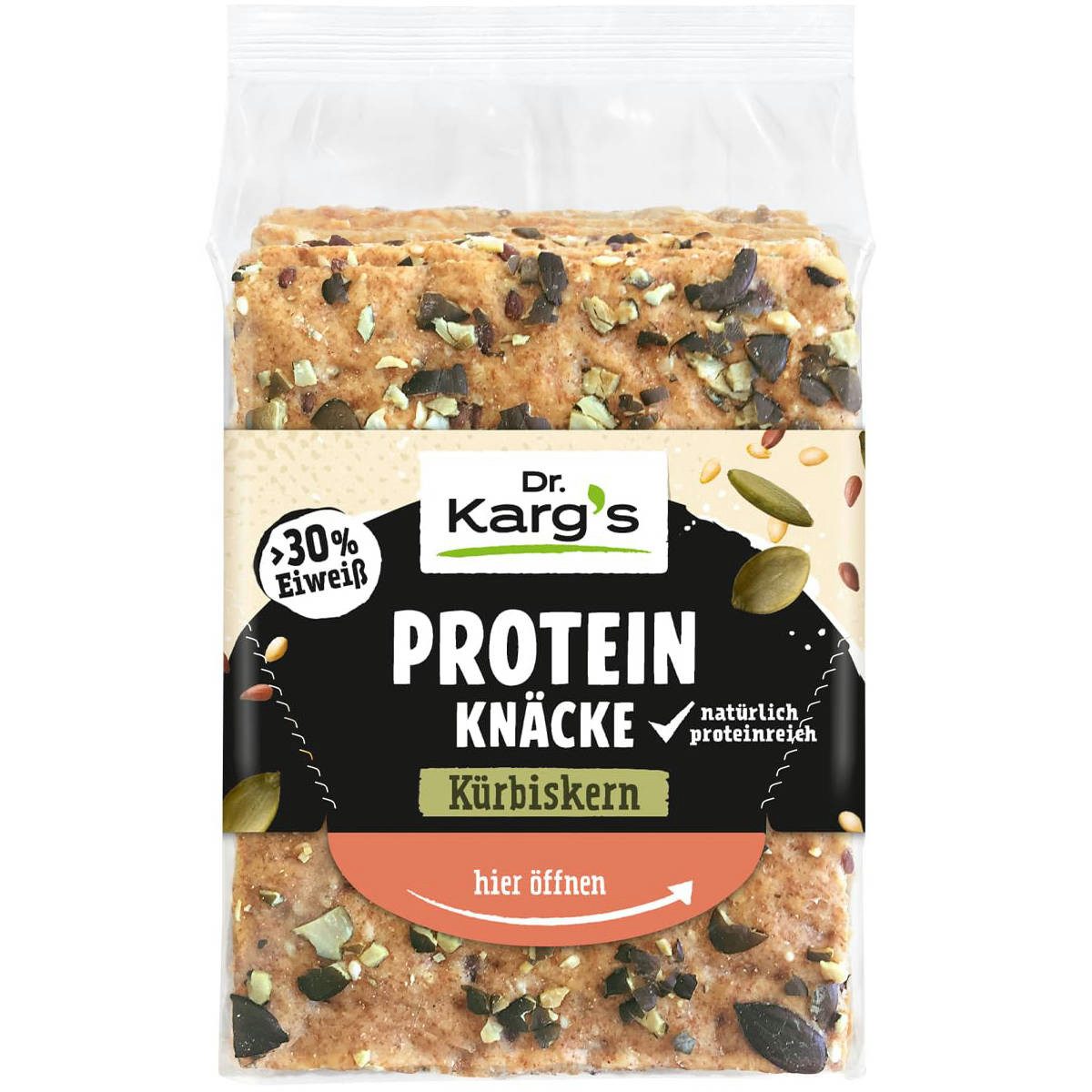 Dr. Kargs Brot, Dr. Kargs Protein Knäcke Kürbiskern dünne Scheiben 150g 5er Pack