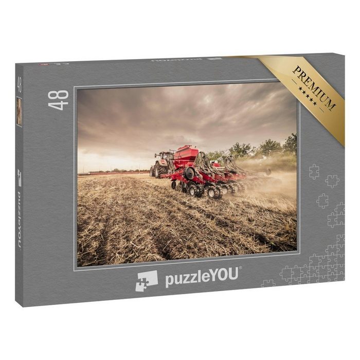 puzzleYOU Puzzle Aussaat direkt nach der Ernte 48 Puzzleteile puzzleYOU-Kollektionen Landwirtschaft