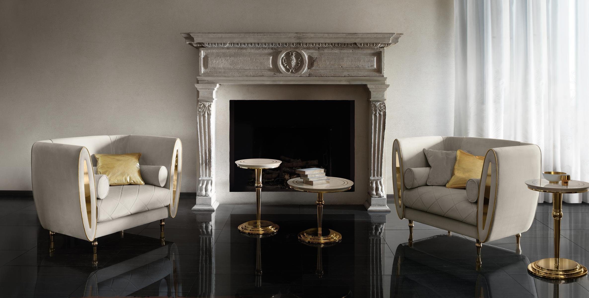 Italienische Klasse Möbel Luxus 3+2 Sofagarnitur Wohnzimmer-Set, JVmoebel