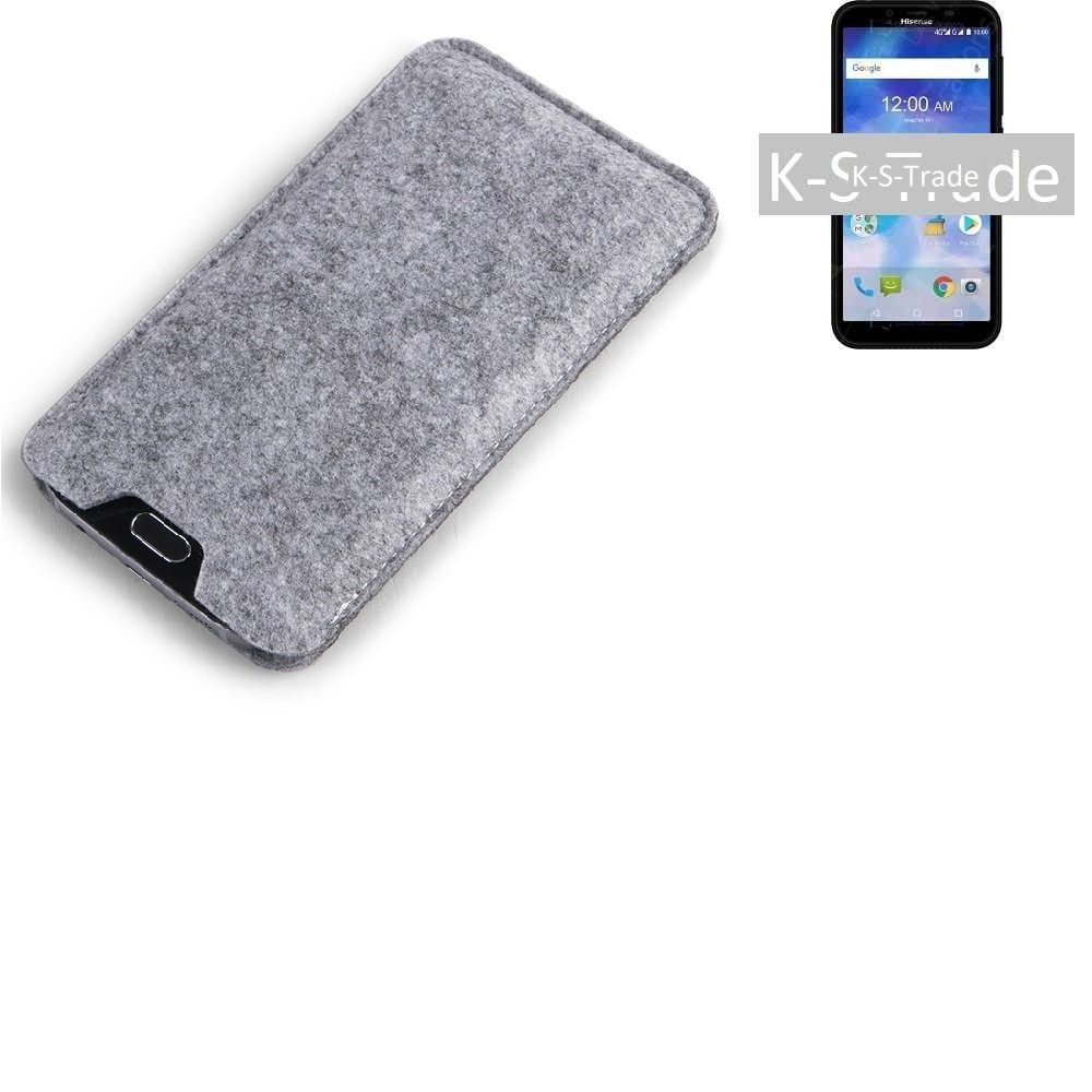 K-S-Trade Handyhülle für Sony Xperia 10, Filz Handyhülle Schutzhülle Filztasche Filz Tasche Case Sleeve