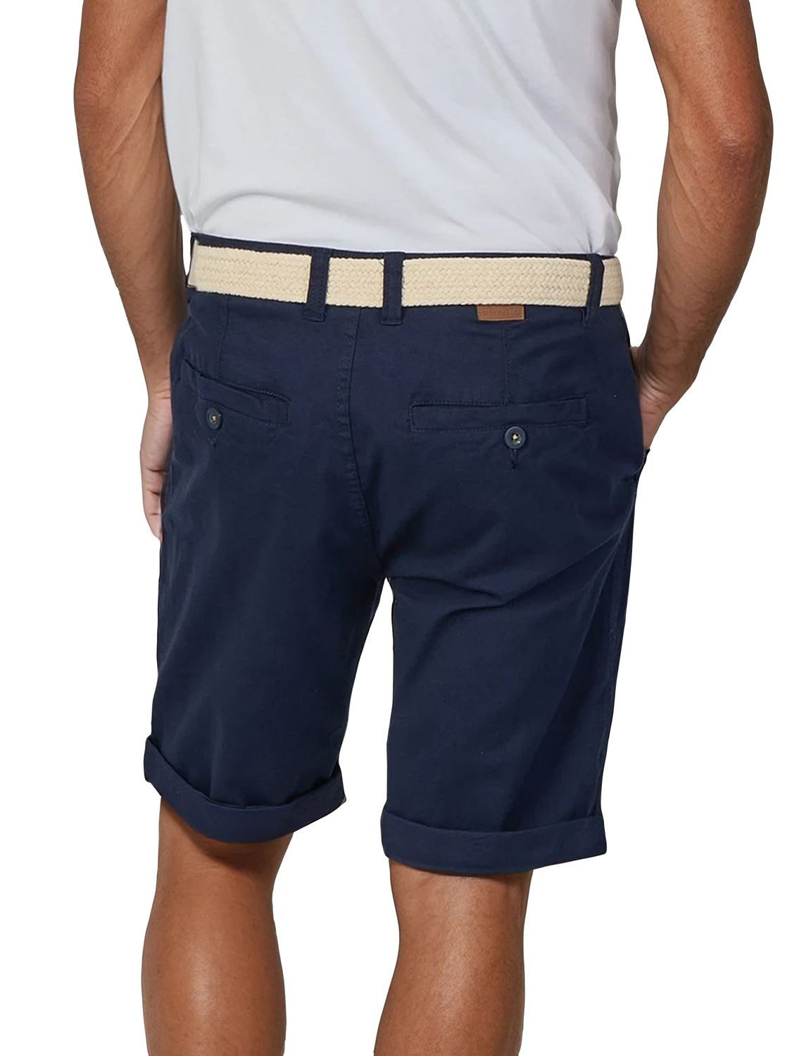 riverso Chinoshorts Herren Shorts RIVHenry Regular Fit Bermudashorts mit Gürtel