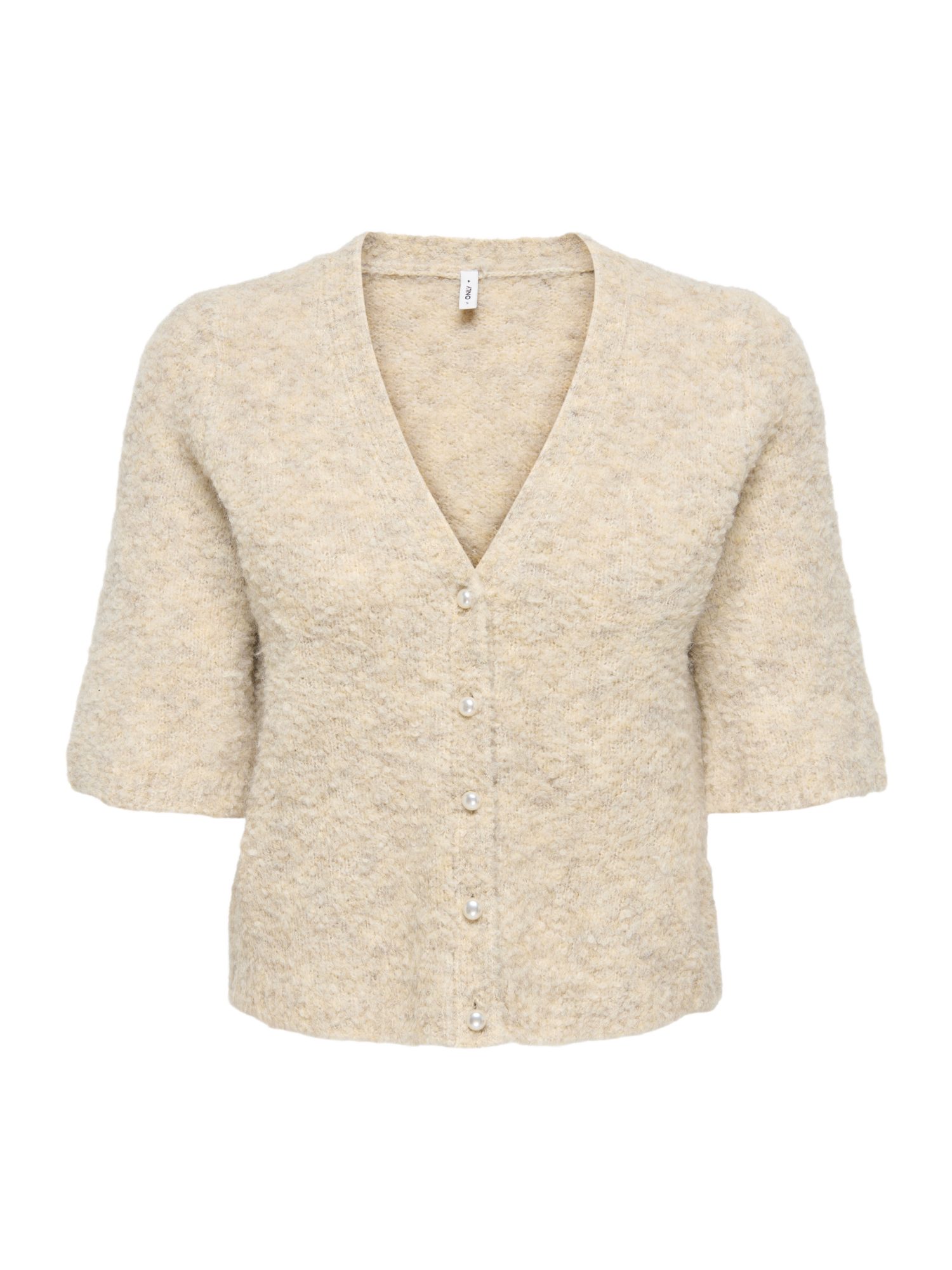 ONLY Kurzjacke 2026 5_FALL2 natur,Casual,Polyester,Unifarben,V-Ausschnitt,Kurzarm,Regular Fit