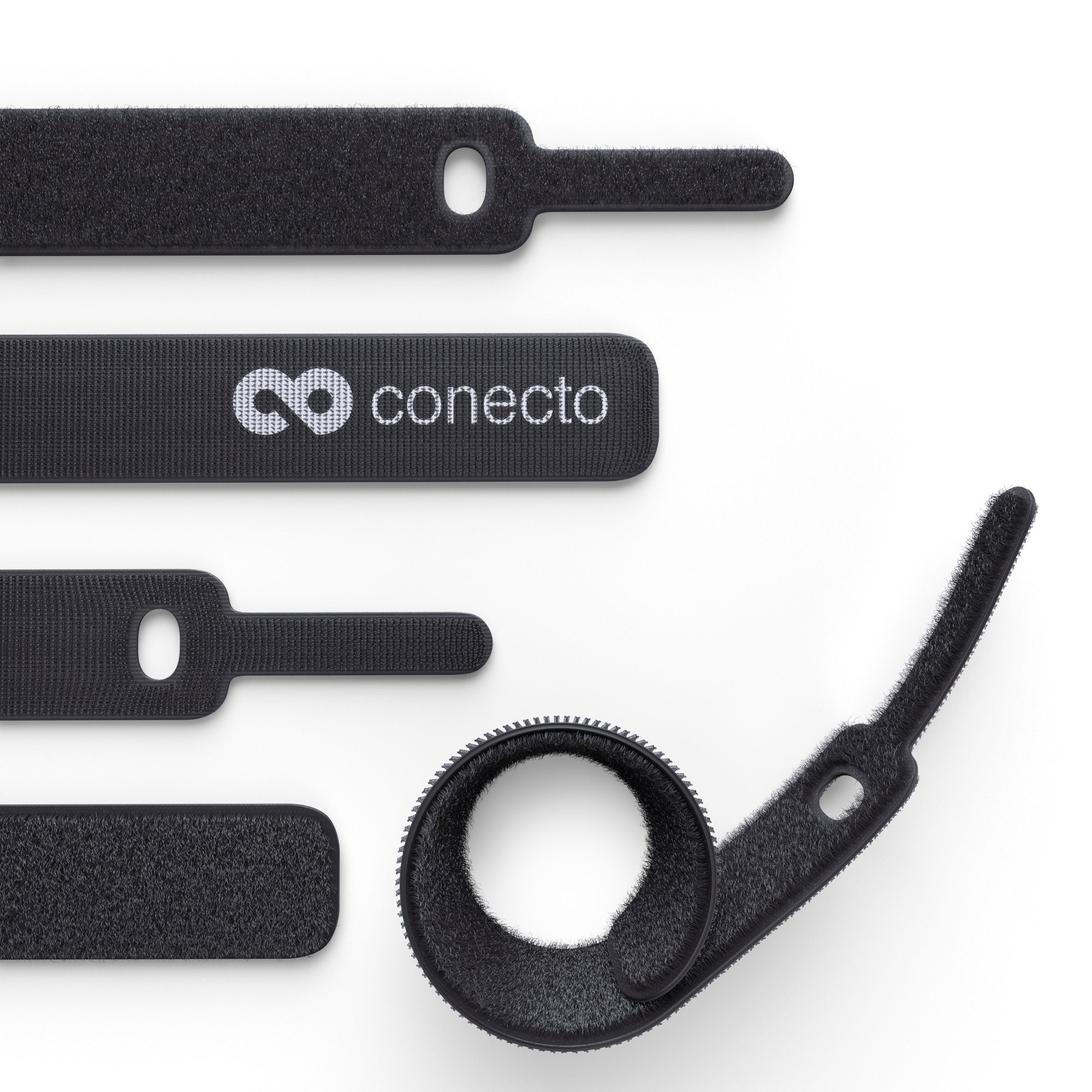 conecto Kabelbinder conecto Klett Kabelbinder 10cm Klettband mit Loop - Kabelmanagement
