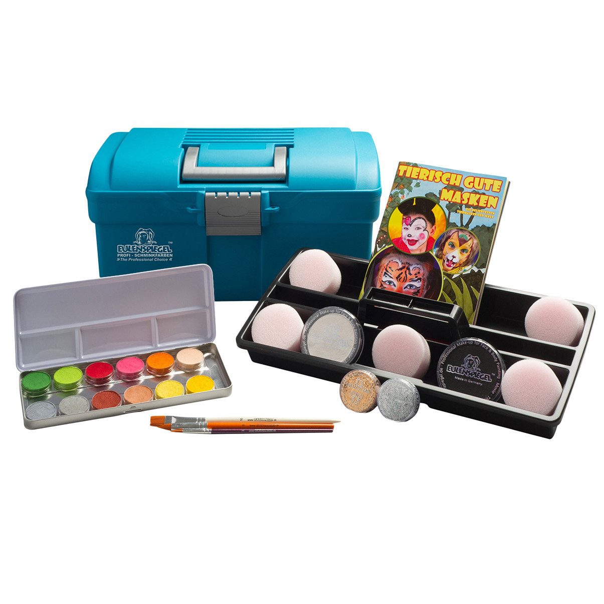 Eulenspiegel Schmink-Koffer Eulenspiegel Tiermasken Schmink-Koffer Make-up Set, 1-tlg., Qualitätsprodukt 'Made in Germany', dermatologisch getestet