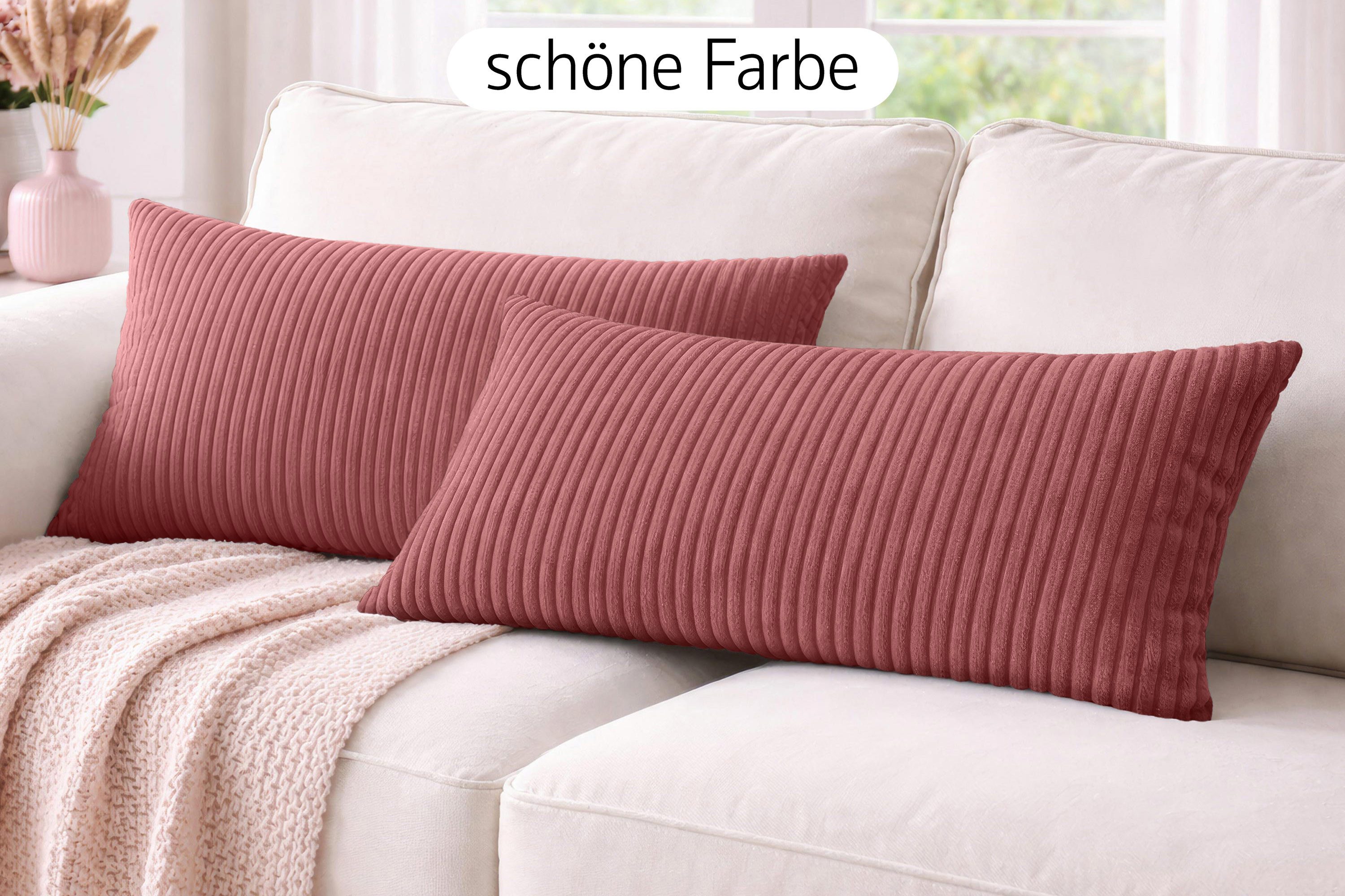 Amilian Dekokissen 40x80 cm mit Füllung - Sofakissen, Zierkissen - Couchkissen, 1 Stück - weich, formstabil, pflegeleicht und waschbar – Bild 4 von 5