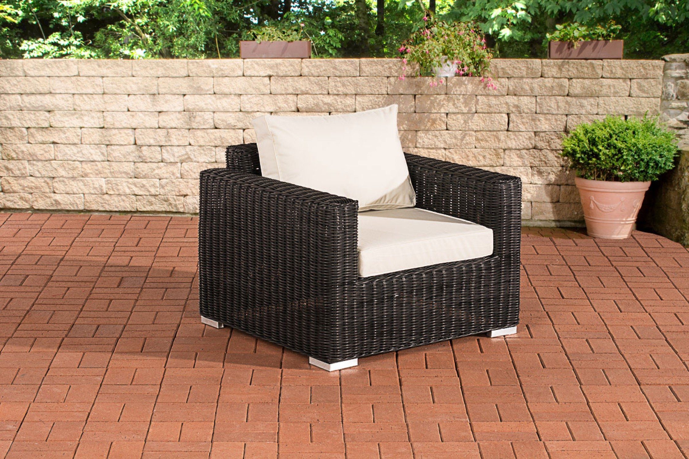 TPFGarden Gartensessel Maden Rattansessel für Garten, Balkon