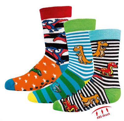 Socks 4 Fun ABS-Socken »Socks 4 Fun Kindersocken Vollfrottee & ABS im 3er Pack« (3-Paar, 3 Paar)