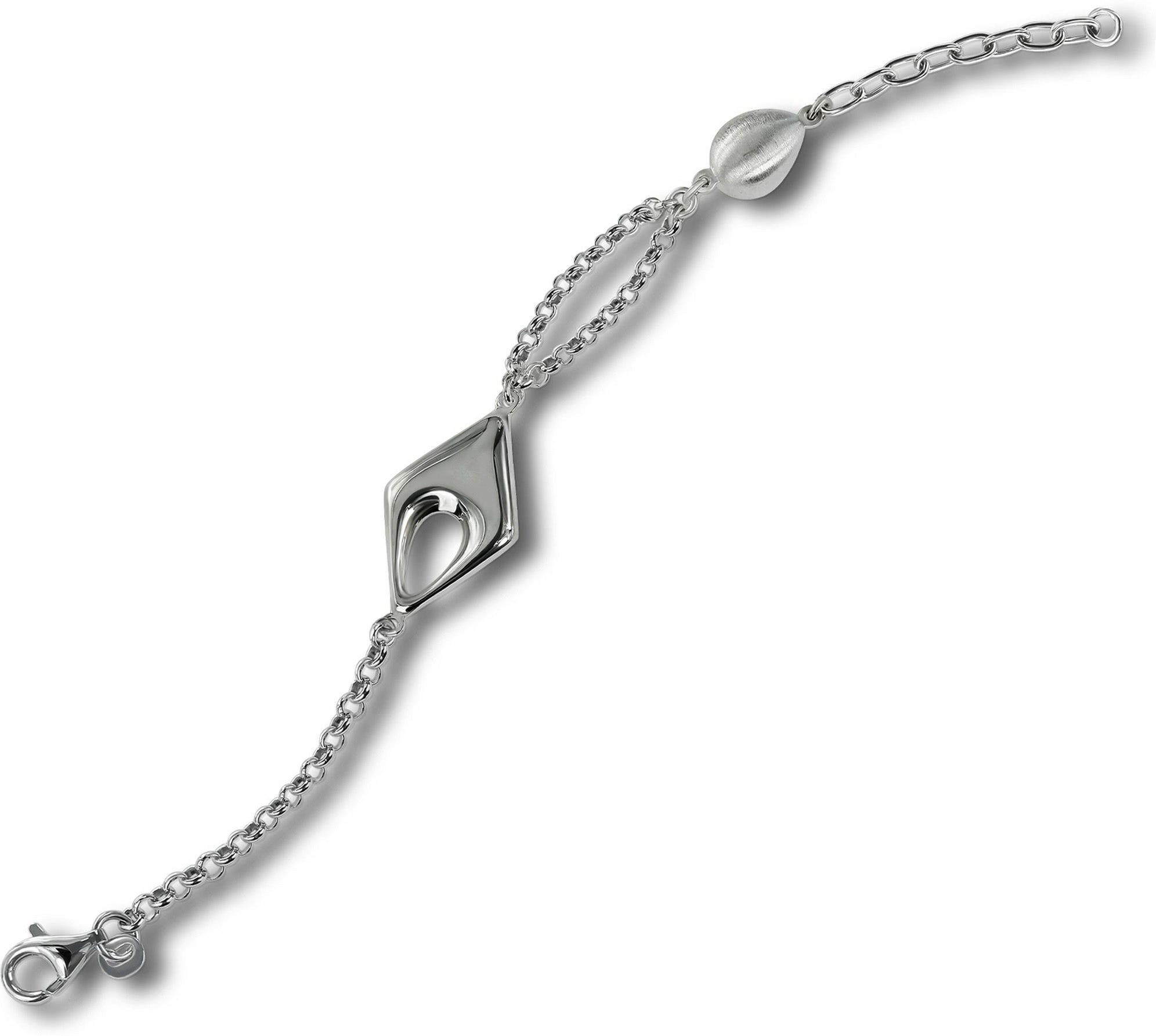 Balia Silberarmband Balia Armband für ca. (Armband), 925 mattiert Armband Damen 18,5cm, Silber Silber (Drop)