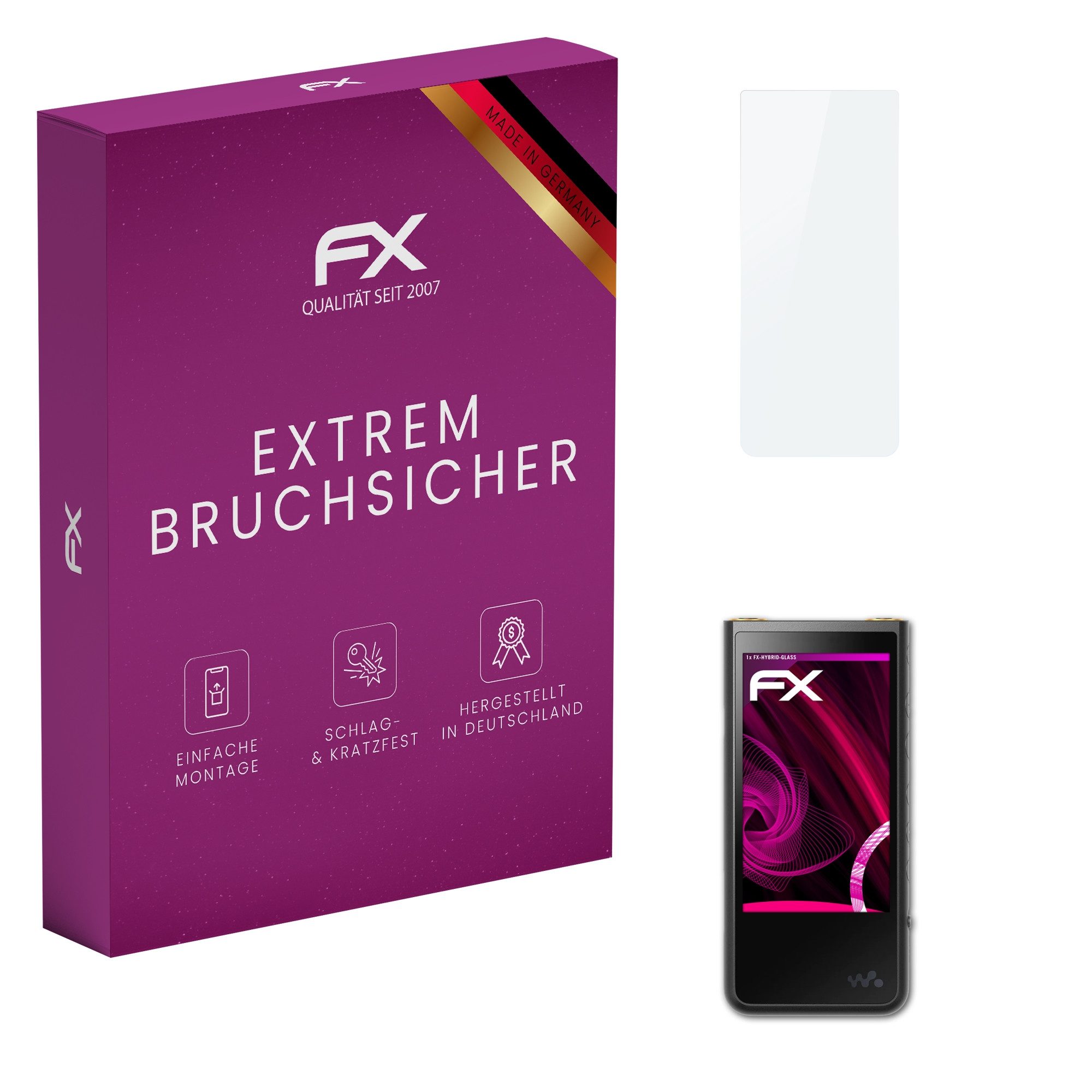 Schutzfolie Panzerglasfolie für Sony Walkman NW-ZX500