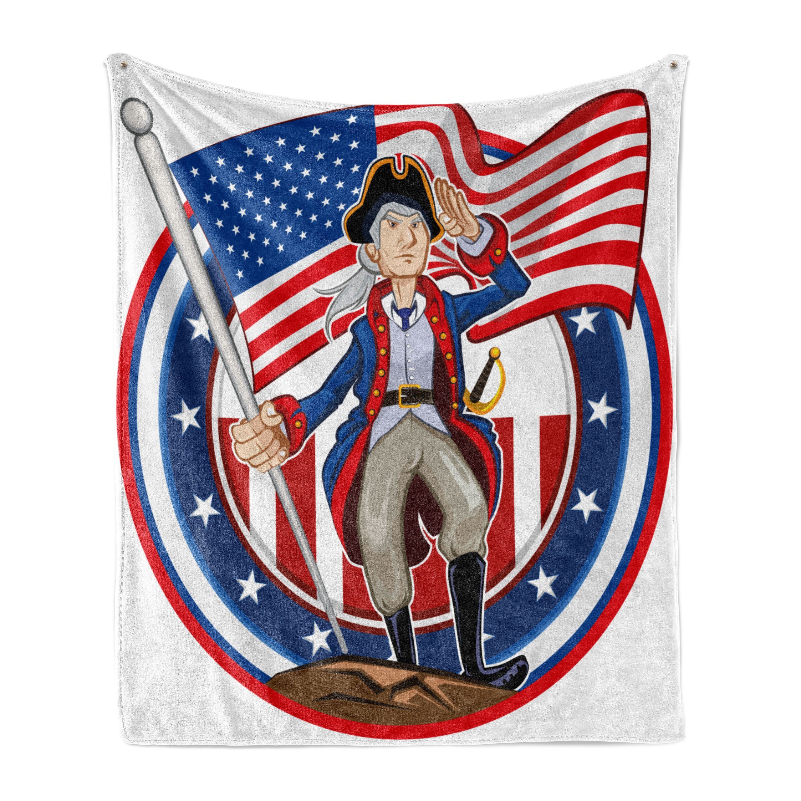 Wohndecke Gemütlicher Plüsch für den Innen- und Außenbereich, Abakuhaus, Vereinigte Staaten Patriot Emblem