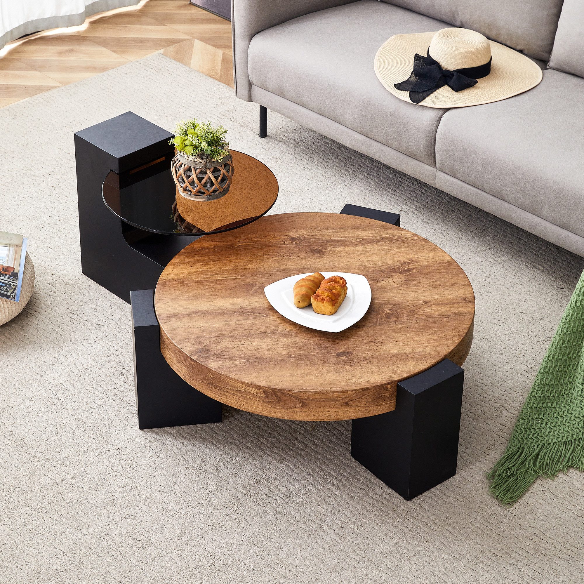 i@home Beistelltisch runder Tisch, Couchtisch (2-St., 1 Set, 2 Tisch), mit günstig online kaufen