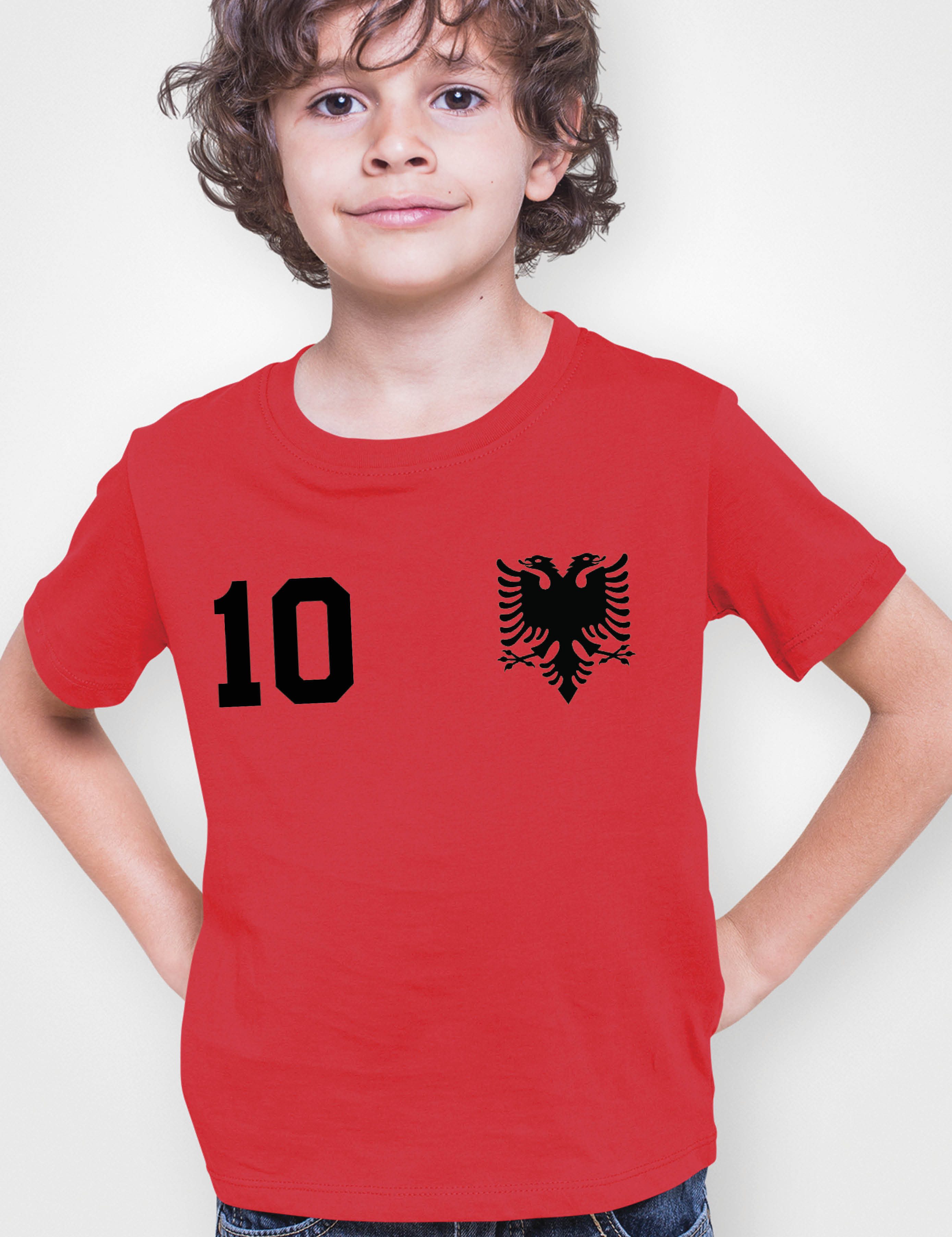 Youth Designz T-Shirt Albanien Kinder T-Shirt im Fußball Trikot Look mit trendigem Print