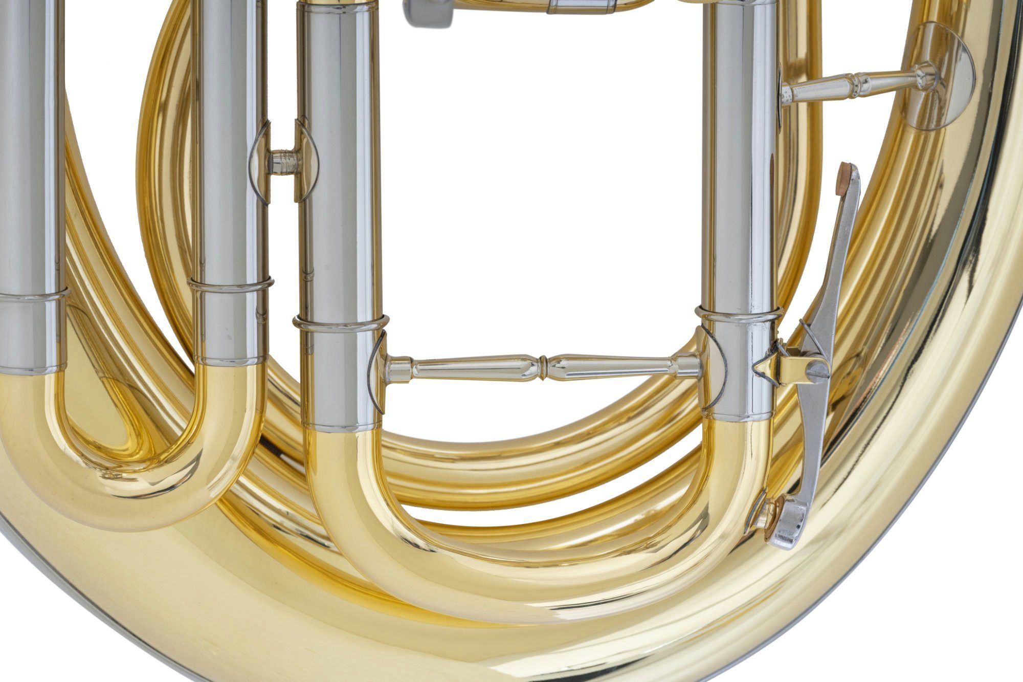 Classic Cantabile Horn B-3146 Bariton - Mundrohr & Außenzüge: Neusilber Bb, Graviertes Schallstück, Inkl. Leichtkoffer, Mundstück & Reinigungstuch, Inkl. Leichtkoffer, Mundstück & Reinigungstuch