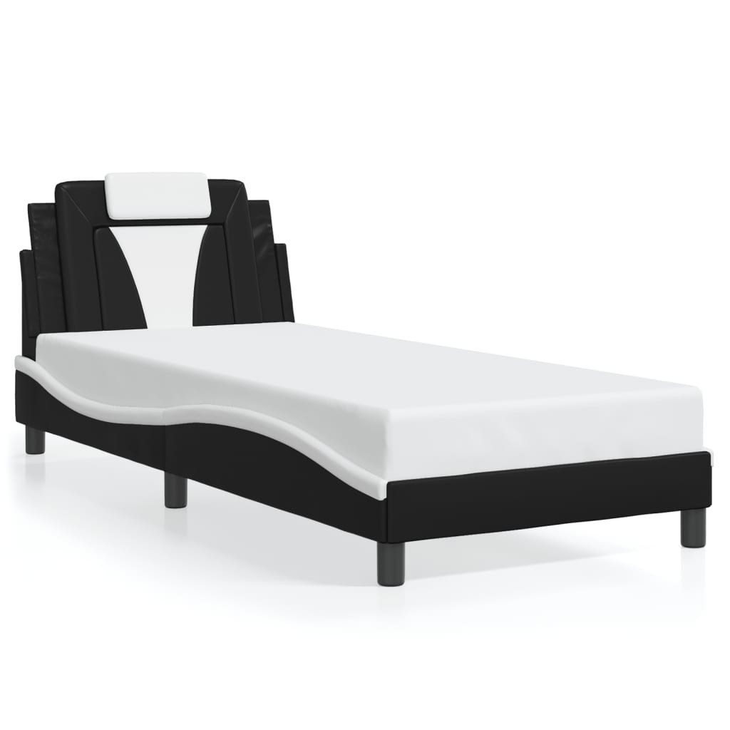 vidaXL Bett Bettgestell mit Kopfteil Schwarz günstig online kaufen