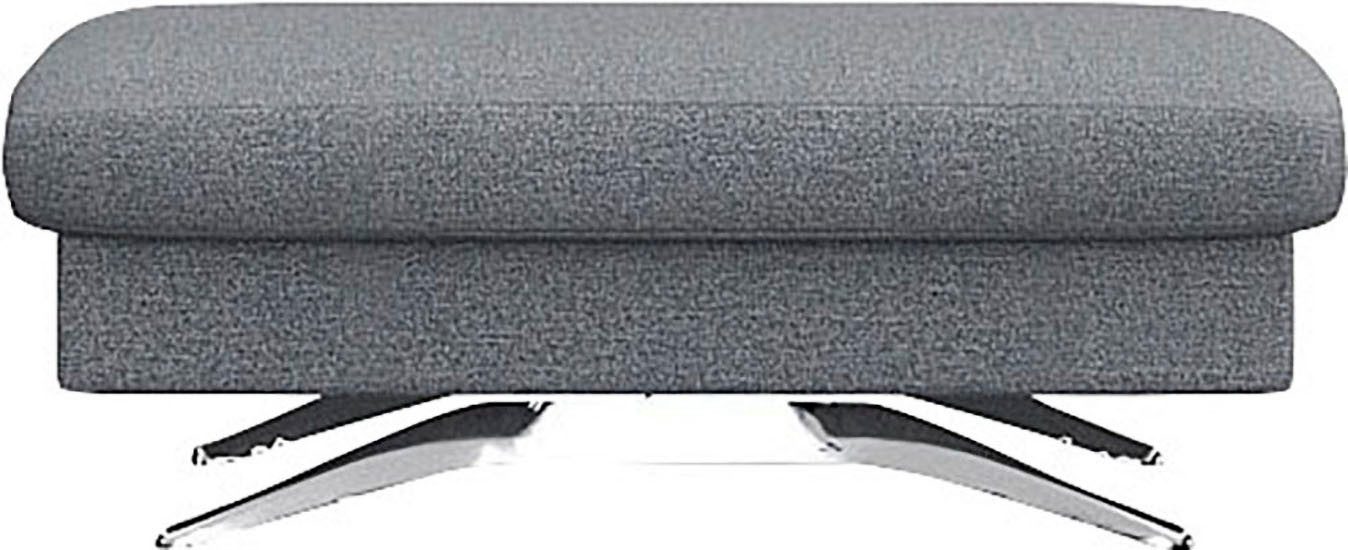 FLEXLUX Pouf Glow Sitzhocker, Polsterhocker, Hocker mit Stauraum, Fuß Alu