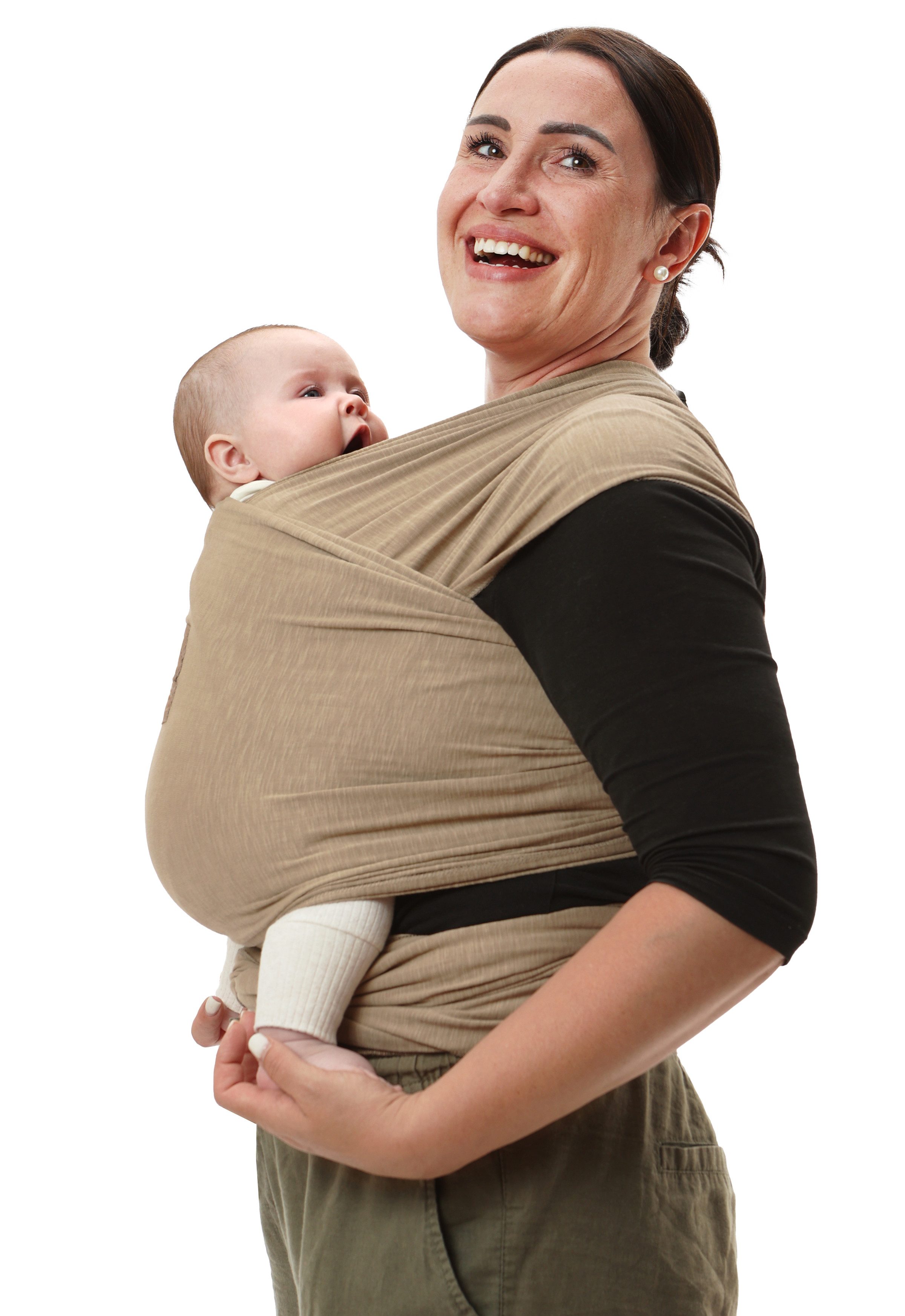 manduca Babytrage manduca Sling - Babytragetuch - Elastische Babytrage, Unterstützt die natürliche M-Position beim Baby. – Bild 5 von 5