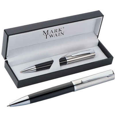 Livepac Office Kugelschreiber hochwertiger Kugelschreiber "Mark Twain" / in ansprechende Acrylverpac