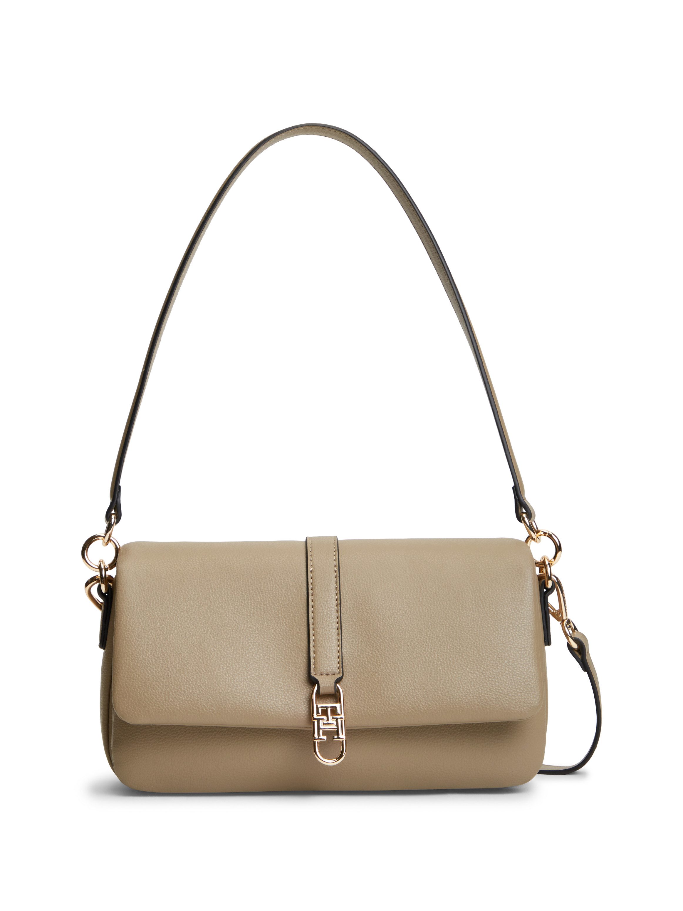 Tommy Hilfiger Umhängetasche TH LIBRE CONV FLAP CROSSOVER, Damen Handtasche, Schultertasche mit TH-Logo Verschluss