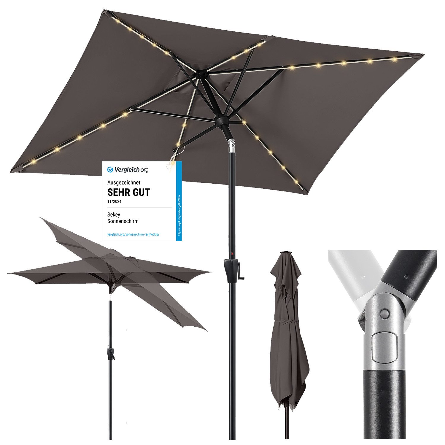 Sekey Sonnenschirm 300 x 200 cm günstig online kaufen