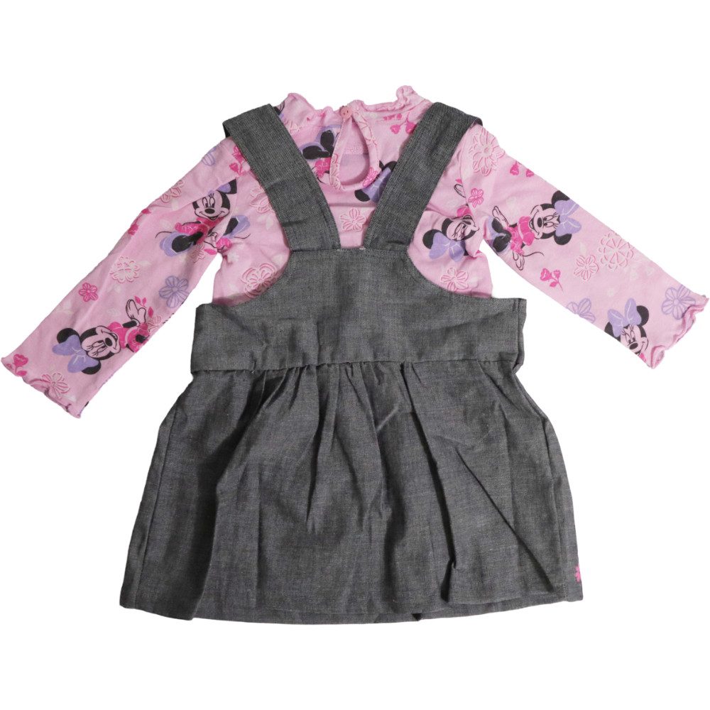 Disney Jeanskleid Disney Minnie Maus Baby 2 tlg Set Bluse Kleid (Set, 2-tlg) Gr. 62 bis 92, 100% Baumwolle