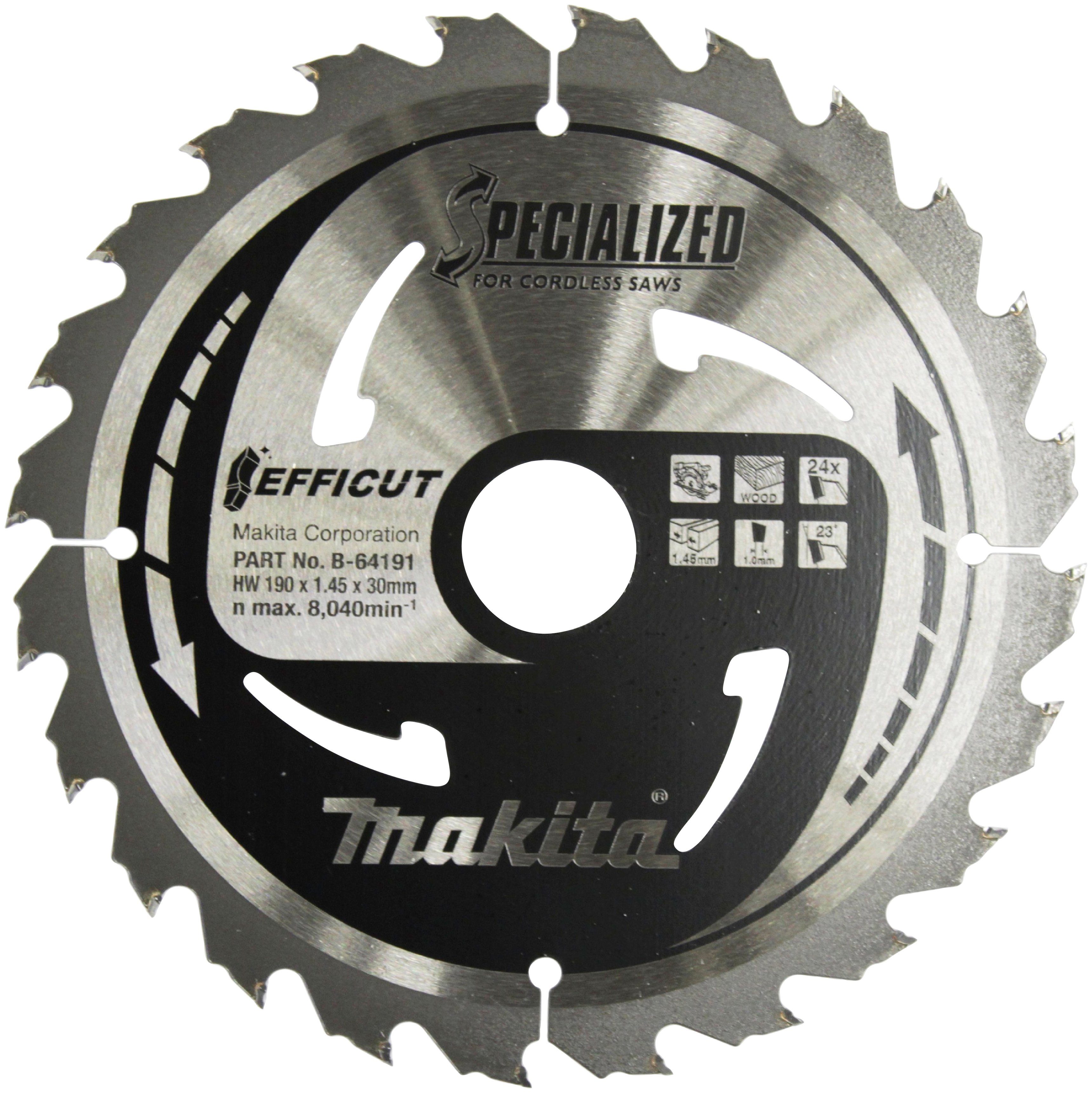 Makita Sägeblatt 24Z EFFICUT, Schneidbreite: mm 1,45 mm, Bohrung: 30