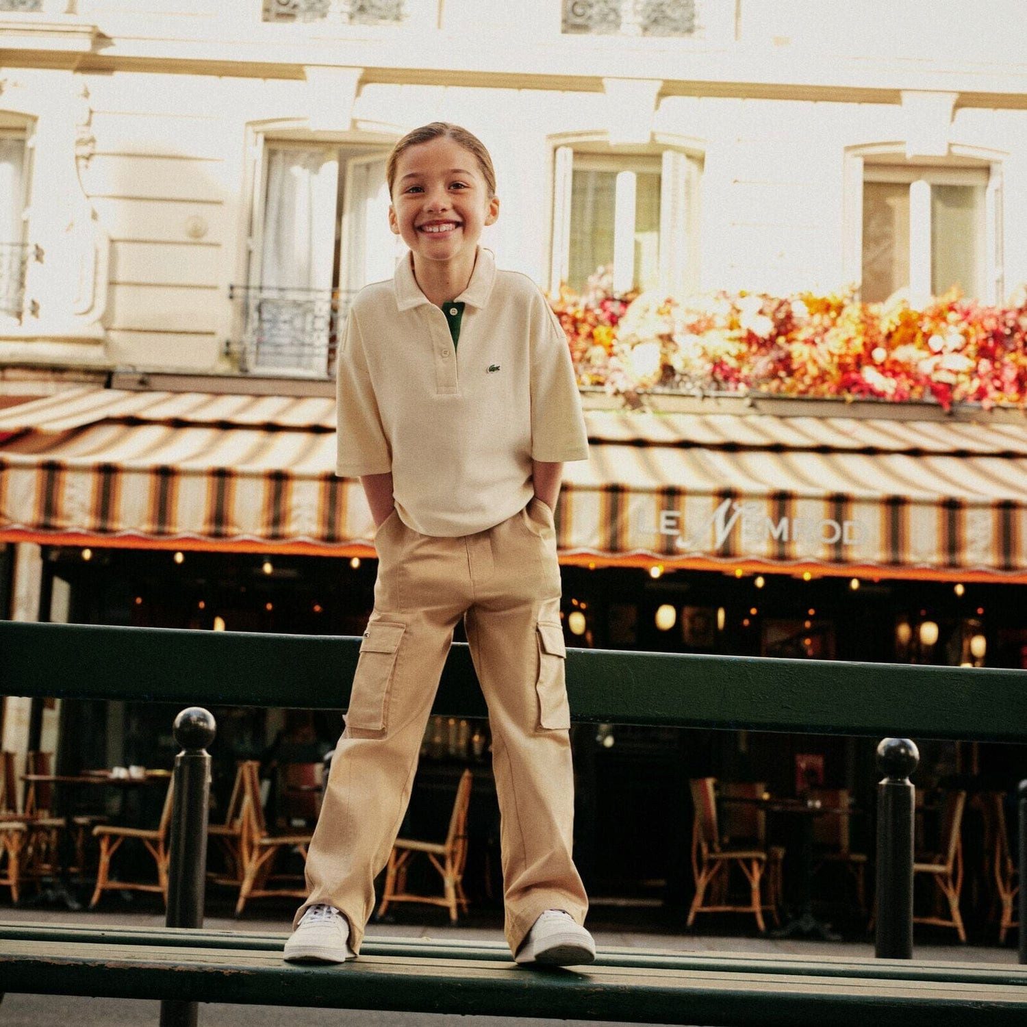 Lacoste Poloshirt Lacoste Kids Polo – Oversized, Creme