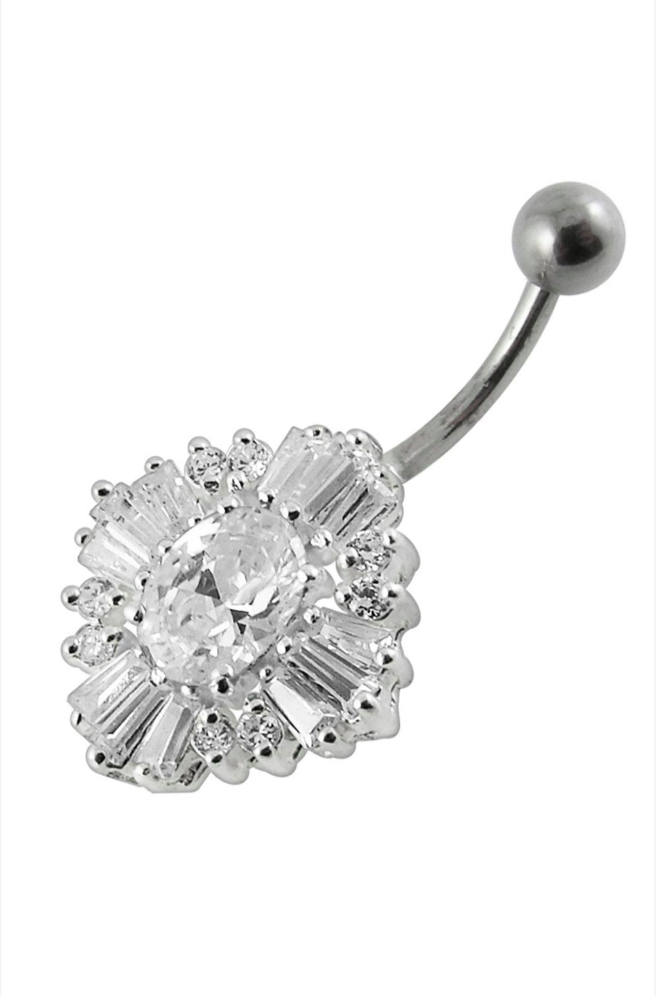 Karisma Schmuck Bauchnabelpiercing Silber 925 Royal Nabel Piercing Stecker, Damenschmuck