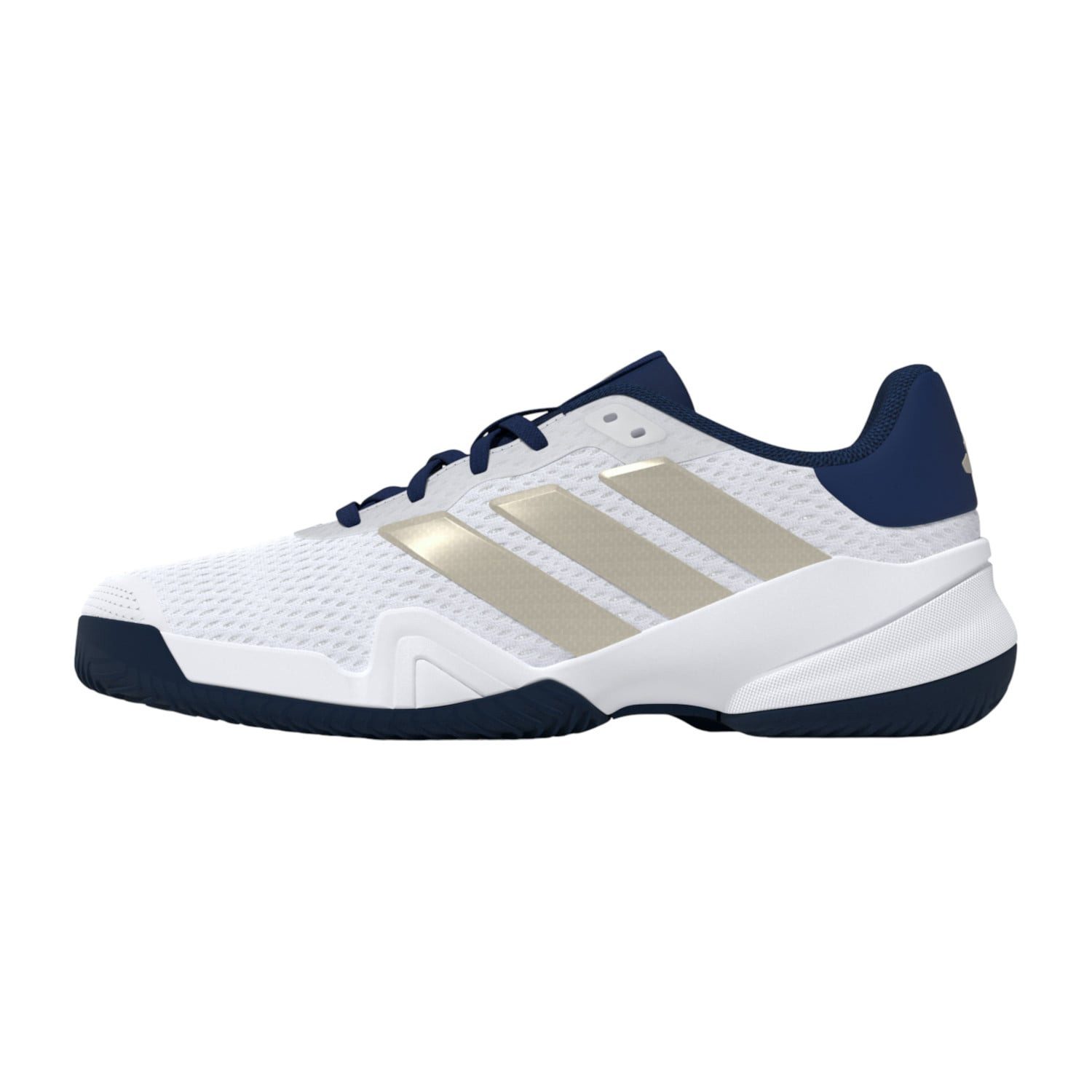 adidas Performance Barricade Allcourt 2026 weiss/navyblau Kinder Tennisschuh